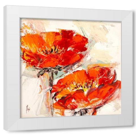 Papaveri dorati White Modern Wood Framed Art Print by Florio, Luigi