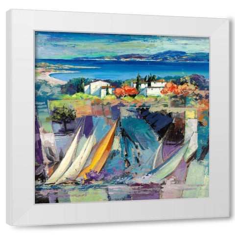 Racconto mediterraneo (detail) White Modern Wood Framed Art Print by Gasoline Images
