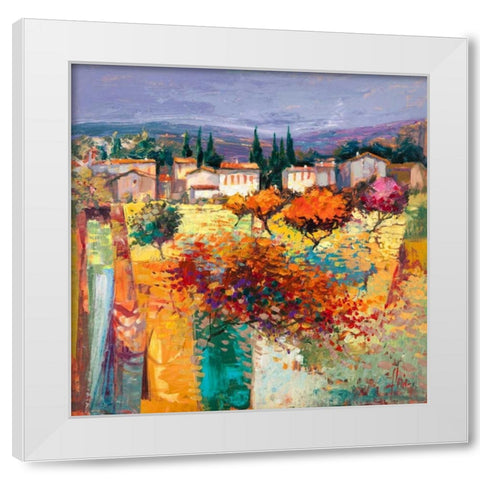 Estate italiana White Modern Wood Framed Art Print by Florio, Luigi