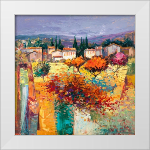 Estate italiana White Modern Wood Framed Art Print by Florio, Luigi