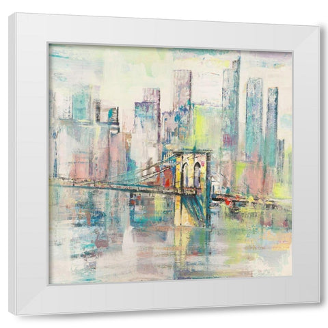 Mattino a Manhattan (detail) White Modern Wood Framed Art Print by Florio, Luigi