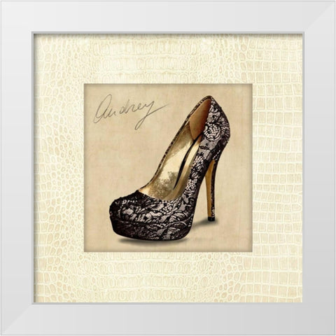 Audrey White Modern Wood Framed Art Print by Clair, Michelle