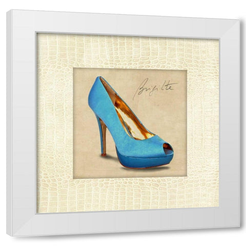 Brigitte White Modern Wood Framed Art Print by Clair, Michelle