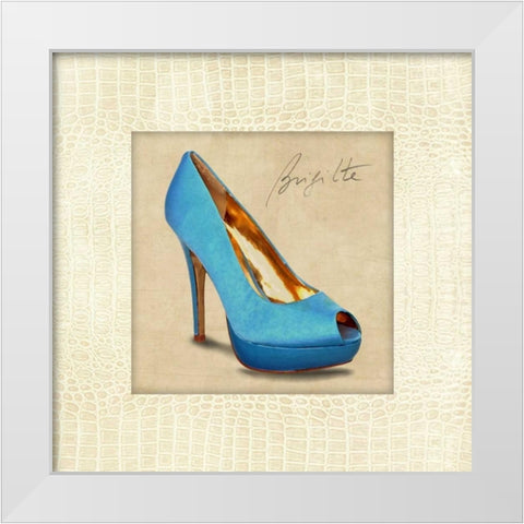 Brigitte White Modern Wood Framed Art Print by Clair, Michelle