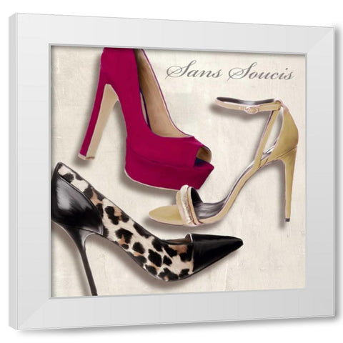 Sans Soucis White Modern Wood Framed Art Print by Clair, Michelle