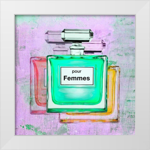 Pour Femmes II White Modern Wood Framed Art Print by Clair, Michelle