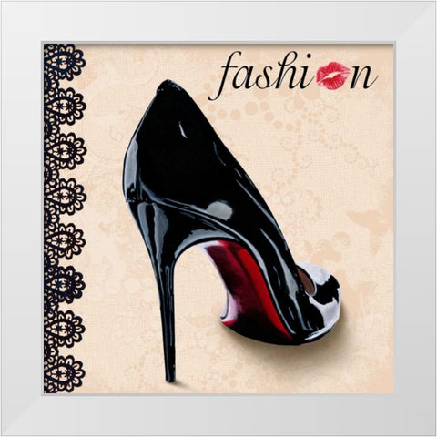 Fashion White Modern Wood Framed Art Print by Clair, Michelle