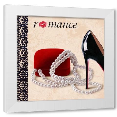 Romance White Modern Wood Framed Art Print by Clair, Michelle