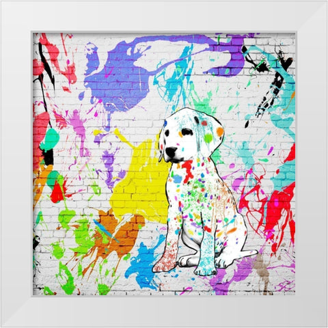 In my defense I was left unsupervised White Modern Wood Framed Art Print by Masterfunk Collective