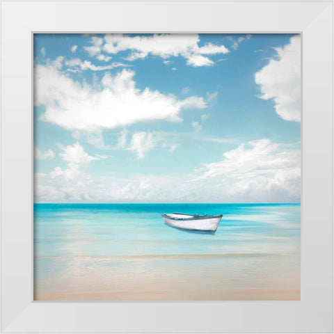 Mare del mattino White Modern Wood Framed Art Print by Marzi, Dario