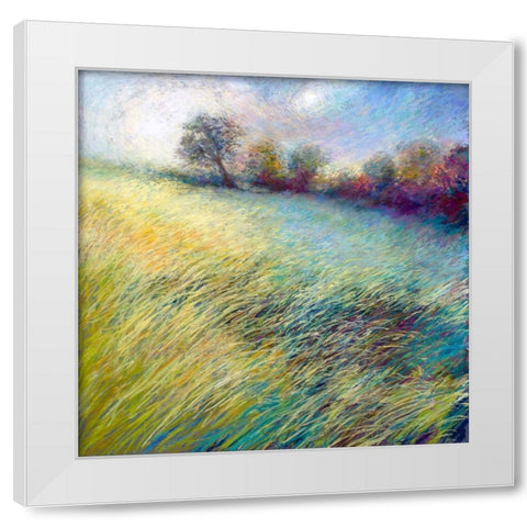 Feathered Field White Modern Wood Framed Art Print by Whatmore, Nel