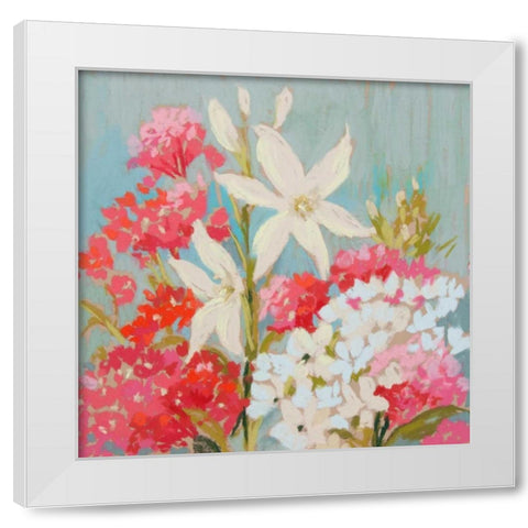 Softly Swaying I White Modern Wood Framed Art Print by Whatmore, Nel