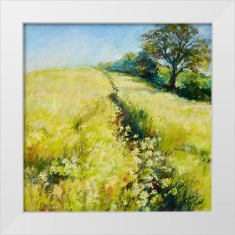 Fields of Gold White Modern Wood Framed Art Print by Whatmore, Nel