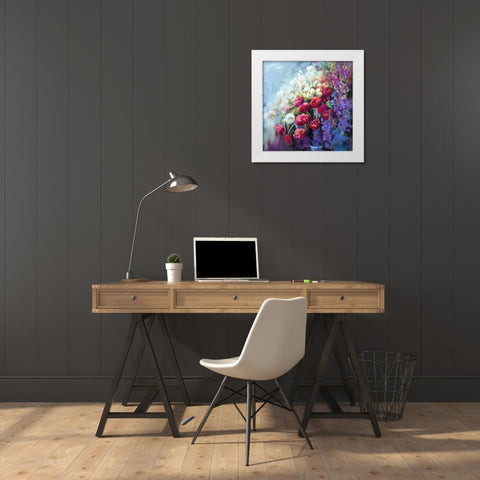 The Fabulous Florist White Modern Wood Framed Art Print by Whatmore, Nel