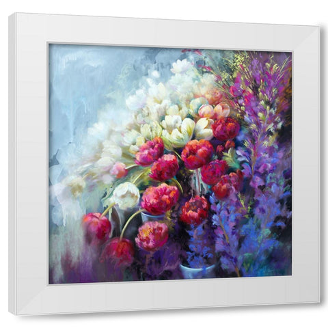 The Fabulous Florist White Modern Wood Framed Art Print by Whatmore, Nel