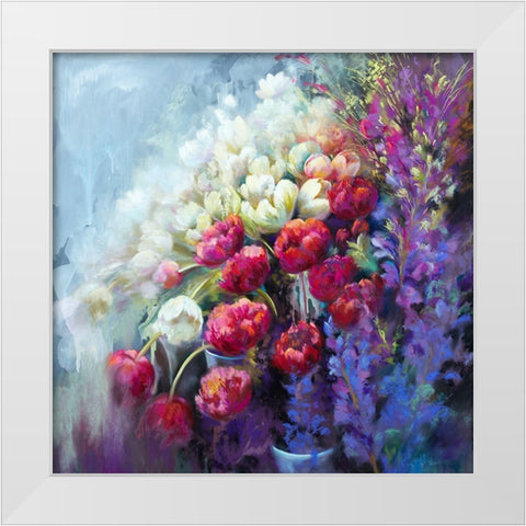The Fabulous Florist White Modern Wood Framed Art Print by Whatmore, Nel