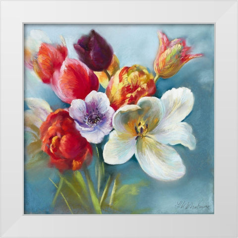 Tulips Picked for You I White Modern Wood Framed Art Print by Whatmore, Nel
