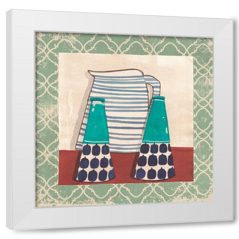 Cuisine Decoration I White Modern Wood Framed Art Print by Dupree, Pat