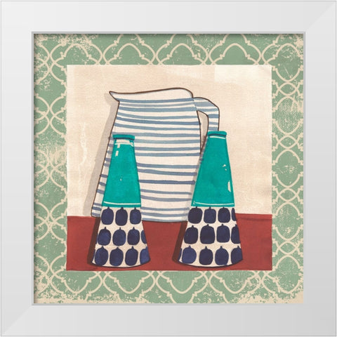 Cuisine Decoration I White Modern Wood Framed Art Print by Dupree, Pat