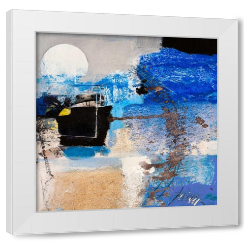 Moonlight (detail) White Modern Wood Framed Art Print by Pima, Arthur