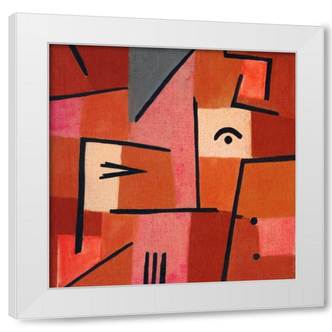 Beware of Red White Modern Wood Framed Art Print by Klee , Paul