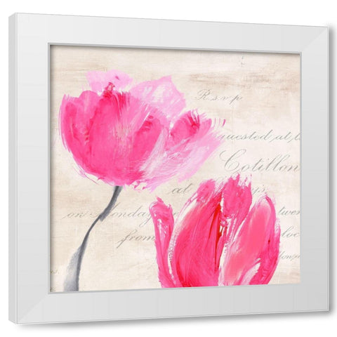 Classic Tulips II White Modern Wood Framed Art Print by Muriel, Phelipau