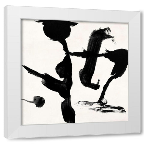Gestures I White Modern Wood Framed Art Print by Peter, Winkel