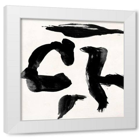 Gestures III White Modern Wood Framed Art Print by Peter, Winkel