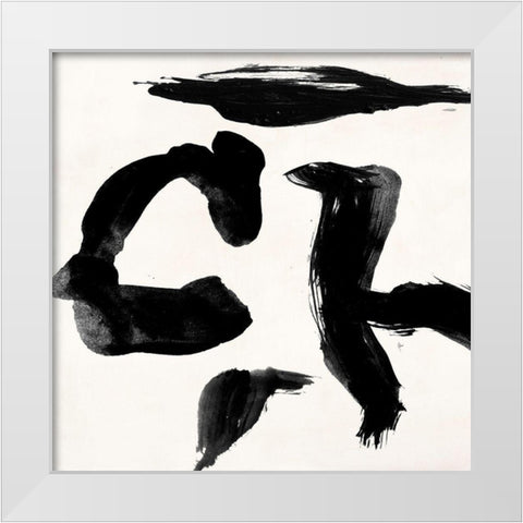 Gestures III White Modern Wood Framed Art Print by Peter, Winkel