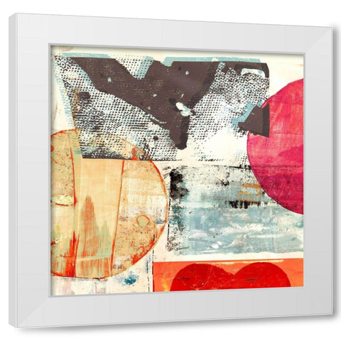 Pop Love #1 (Moon+Sun) White Modern Wood Framed Art Print by Winkel, Peter