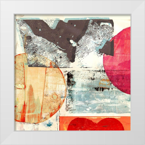 Pop Love #1 (Moon+Sun) White Modern Wood Framed Art Print by Winkel, Peter