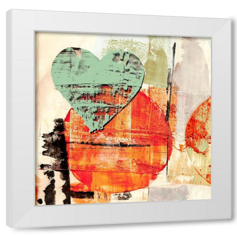 Pop Love #1 (Heart+Sun) White Modern Wood Framed Art Print by Winkel, Peter
