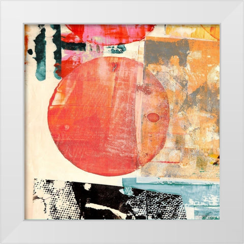 Pop Love #2 (Sun) White Modern Wood Framed Art Print by Winkel, Peter