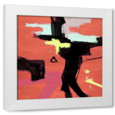 Attitude I White Modern Wood Framed Art Print by Caine, Roland