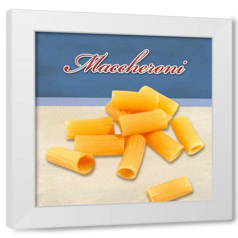 Maccheroni White Modern Wood Framed Art Print by Barbieri, Remo