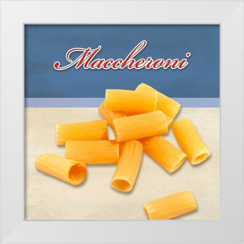 Maccheroni White Modern Wood Framed Art Print by Barbieri, Remo