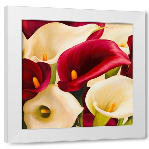 Calla composition White Modern Wood Framed Art Print by Biffi, Serena