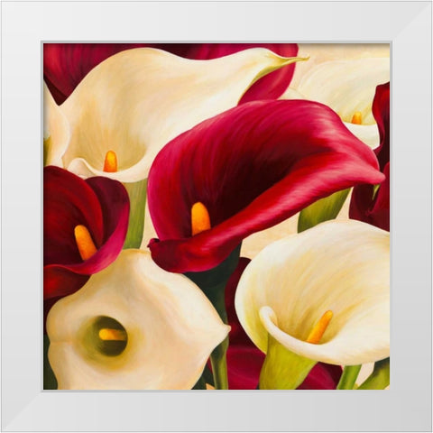 Calla composition White Modern Wood Framed Art Print by Biffi, Serena