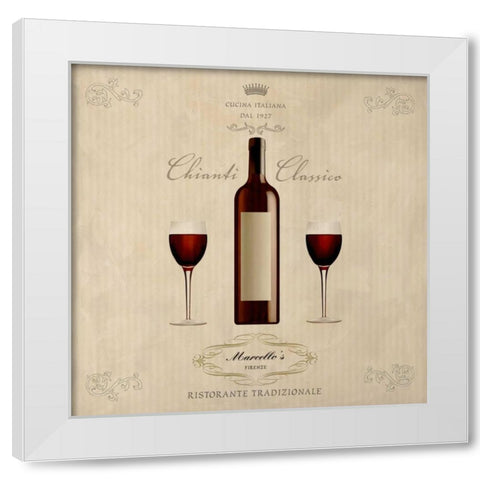 Chianti Classico White Modern Wood Framed Art Print by Ferrari, Sandro