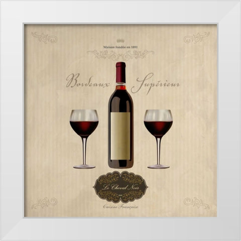 Bordeaux Superieur White Modern Wood Framed Art Print by Ferrari, Sandro