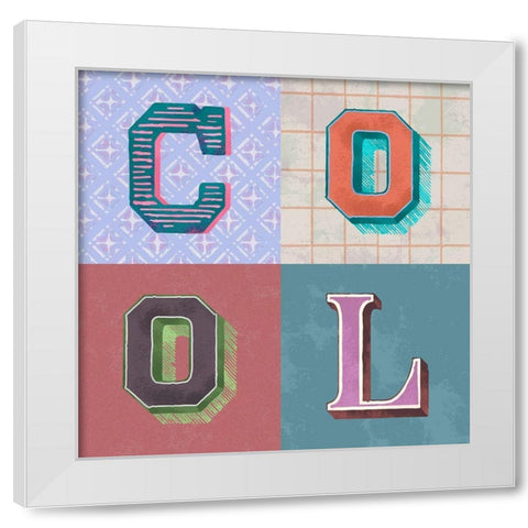 Cool White Modern Wood Framed Art Print by Steven, Hill