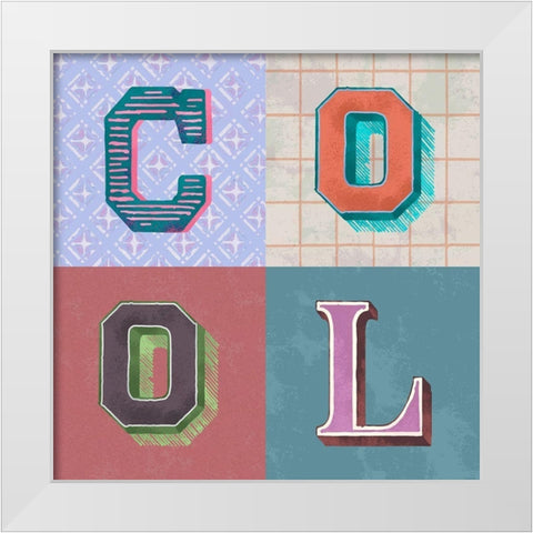 Cool White Modern Wood Framed Art Print by Steven, Hill