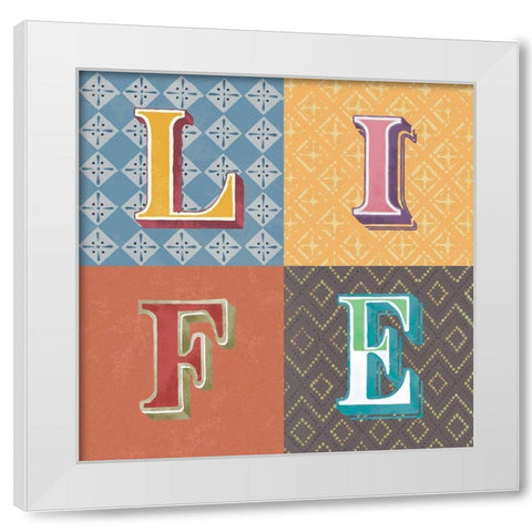 Life White Modern Wood Framed Art Print by Steven, Hill