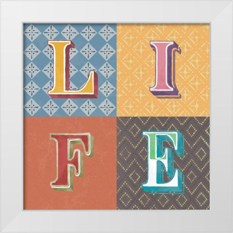 Life White Modern Wood Framed Art Print by Steven, Hill