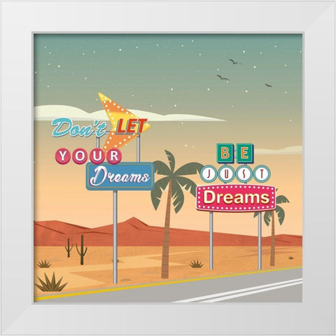 Believe you can...(detail I) White Modern Wood Framed Art Print by Steven, Hill