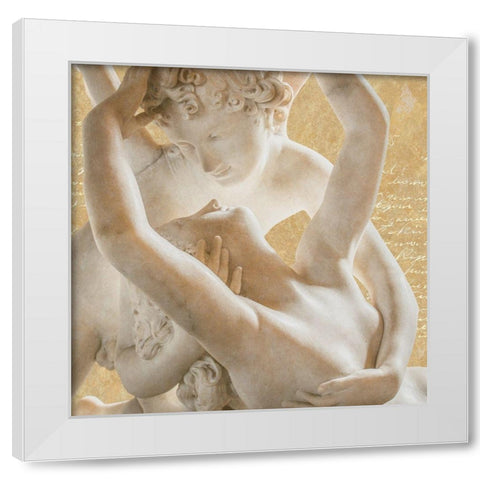 Endless Love (Cupid And Psyche) White Modern Wood Framed Art Print by Hill, Steven