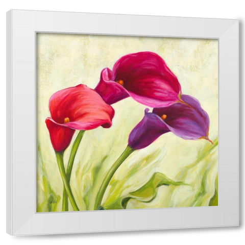 Calle danzanti White Modern Wood Framed Art Print by Mei, Silvia