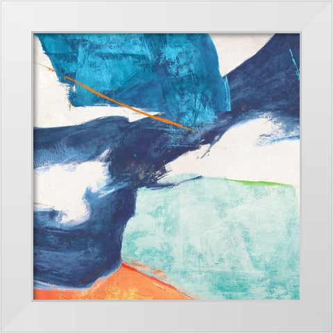 High Tide I White Modern Wood Framed Art Print by Jim, Stone