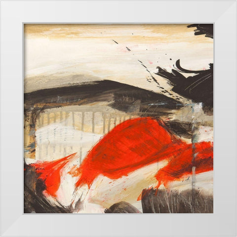 Primal Intersection I White Modern Wood Framed Art Print by Jim, Stone