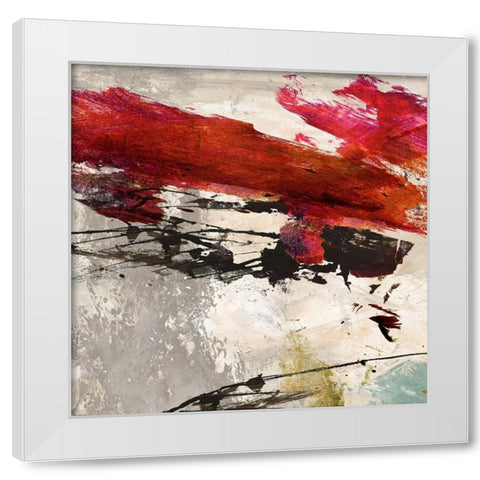 Colors Rumbling I White Modern Wood Framed Art Print by Stone, Jim